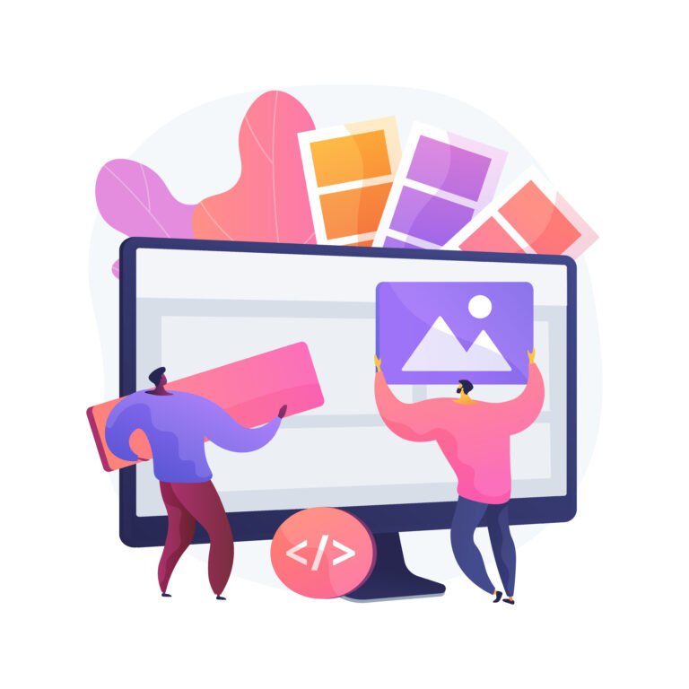Low code development abstract concept vector illustration.